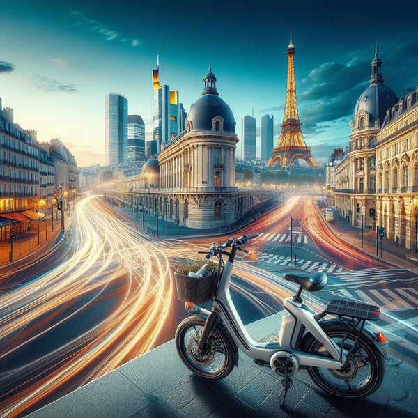 vélo électrique avec vue sur Paris