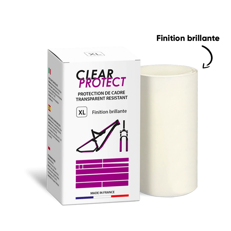 Vélo électrique Film de Protection pour cadre de vélo - Clear Protect - Finition brillante - Pack XL Accessoires vélo - Rutile