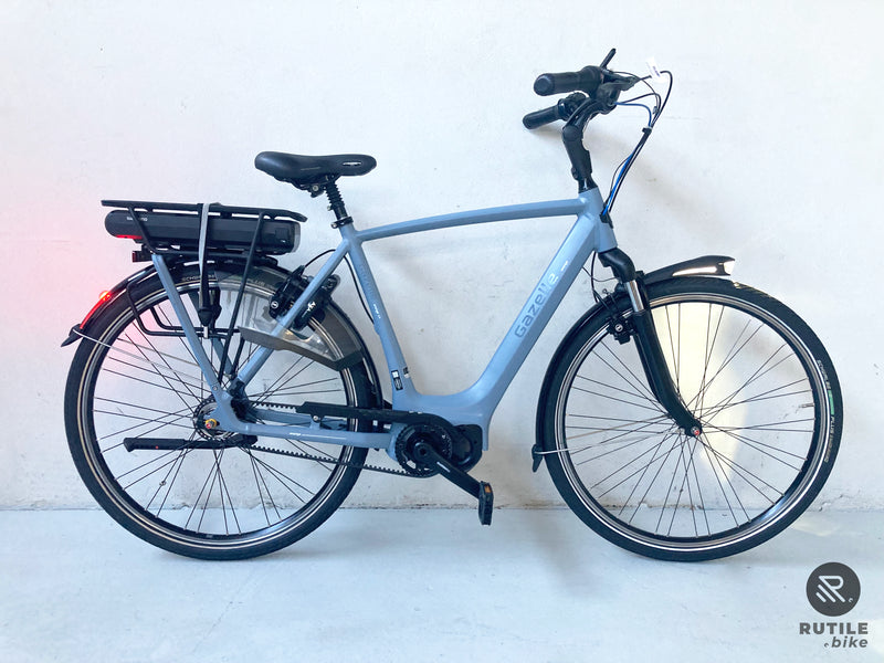 VTC lectrique Gazelle orange C5 HMS bleu reconditionn moteur Shimano