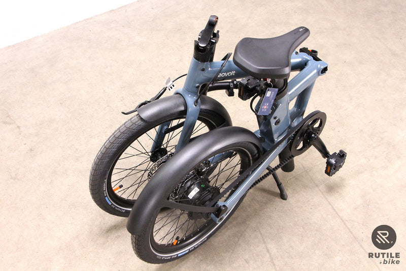 Vélo électrique Eovolt Uto Afternoon Pro Bleu Minéral Vélo électrique pliant - Rutile