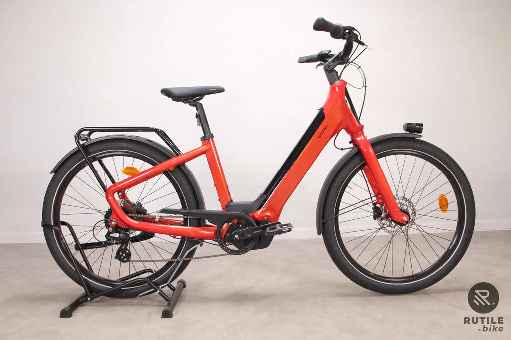 Velo electrique Gitane G Life Urban 3 Rouge femme reconditionne Rutile