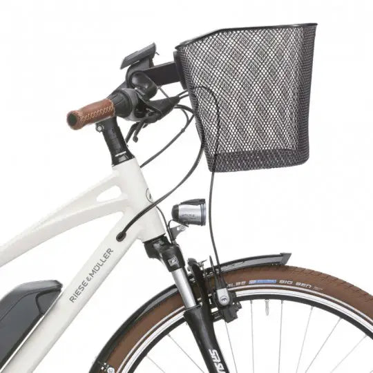 Panier Uni noir + fixation fixe pour vélo